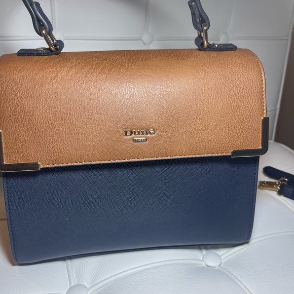 Dune London Tan and Navy Shoulder Bag - Picture 1 of 9